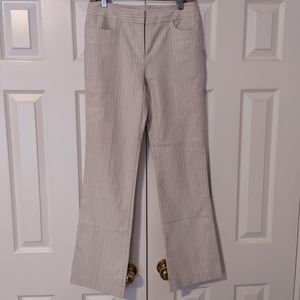 Off White Cream Pinstripe Dress Pants Trousers